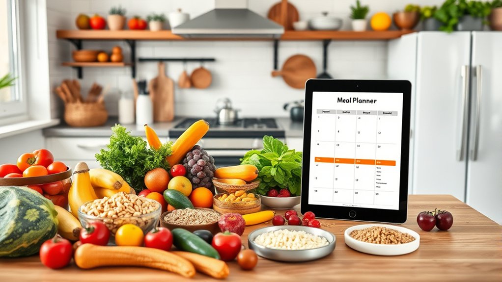 Anpassbarer druckbarer Essensplaner