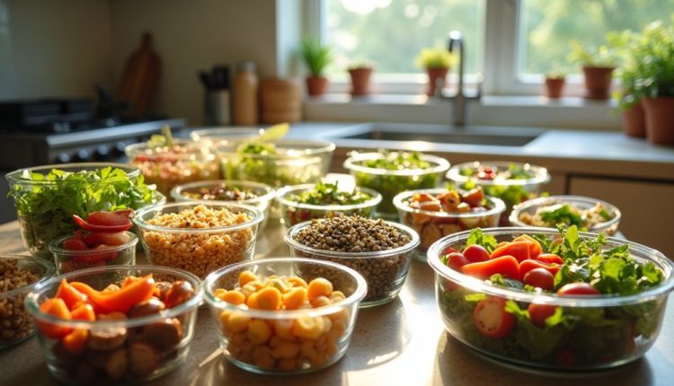 Mahlzeitenvorbereitung für Frische