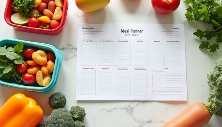 Wöchentlicher gesunder Mahlzeitenplaner