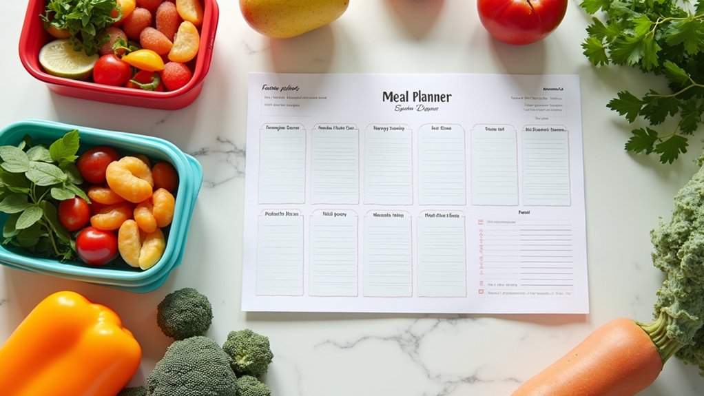 Wöchentlicher gesunder Mahlzeitenplaner